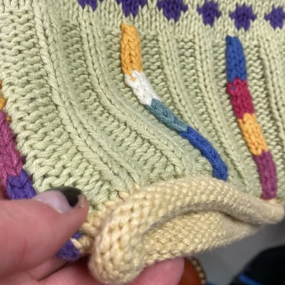 Icelandic designs knit zip down art to wear high collar cardigan ramie cotton - Picture 6 of 8